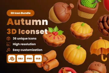 Autumn 3D Icon Pack