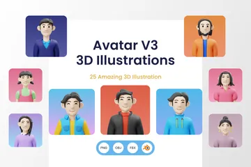 アバター 3D Illustrationパック