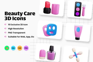 Beauty Care 3D Icon Pack