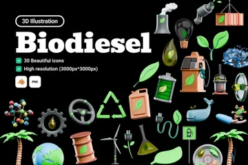 Biodiesel 3D Icon Pack