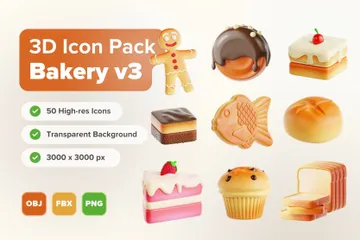 Boulangerie V3 Pack 3D Icon