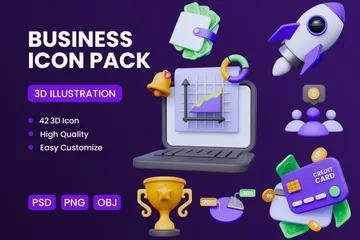 Business 3D Icon Pack