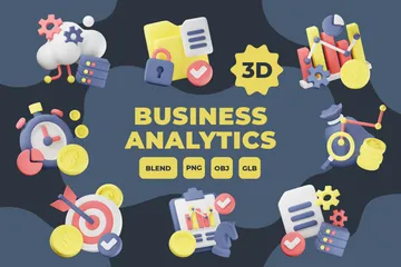 Business Analytics 3D Icon Pack