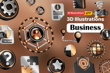 Business Essentials 3D Icon Pack