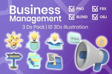 Business Management 3D Icon Pack