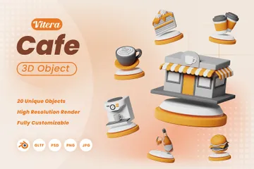 Cafetería Paquete de Icon 3D