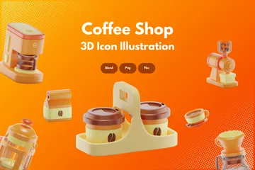 Cafetería Paquete de Icon 3D