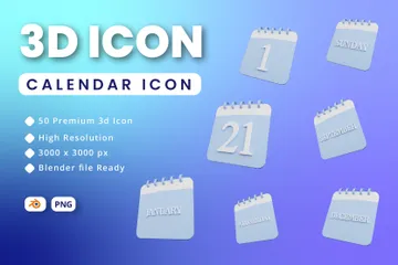 Calendrier Pack 3D Illustration