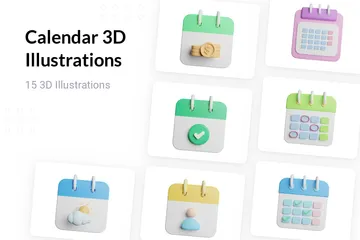 Calendrier Pack 3D Illustration