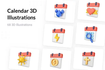 Calendrier Pack 3D Illustration