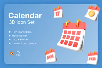 Calendrier Pack 3D Icon