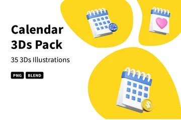 Calendrier Pack 3D Icon