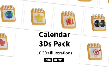 Calendrier Pack 3D Icon