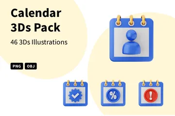 Calendrier Pack 3D Icon