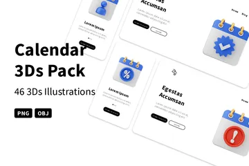 Calendrier Pack 3D Icon