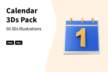 Calendrier Pack 3D Icon