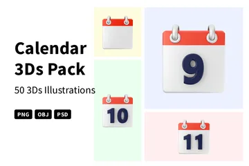 Calendrier Pack 3D Icon