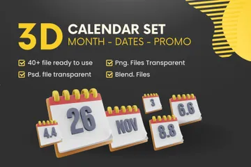 Calendrier Pack 3D Icon