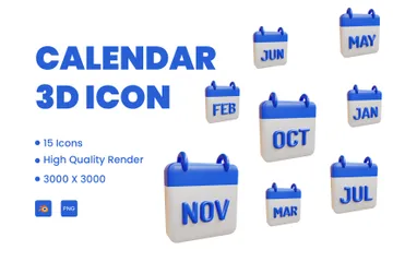 Calendrier Pack 3D Icon