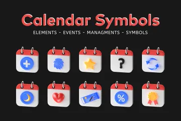 Calendrier Pack 3D Icon