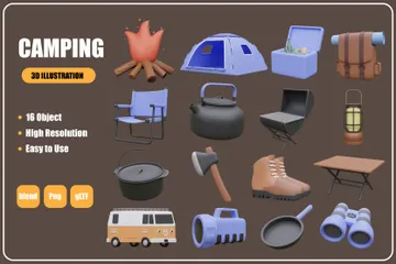 Camping 3D Icon Pack