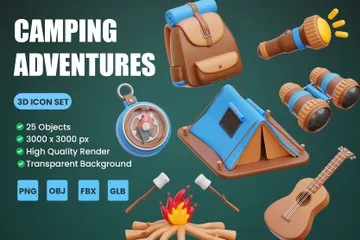 Aventures en camping Pack 3D Icon