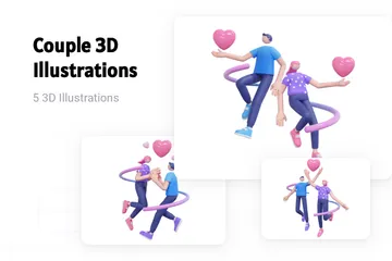 Casal Pacote de Illustration 3D