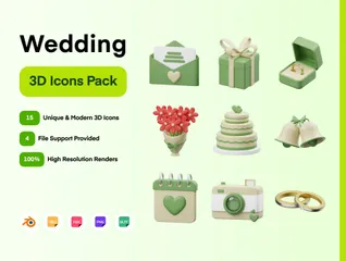 Casamento Pacote de Icon 3D