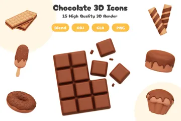 Chocolate Paquete de Icon 3D