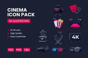 Cinema Pacote de Icon 3D