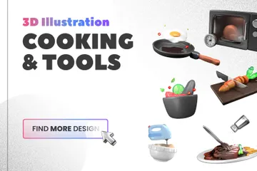 Cocinando Paquete de Icon 3D