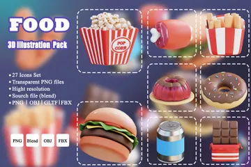 Alimento Paquete de Icon 3D