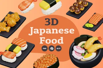 Comida Japonesa Pacote de Icon 3D