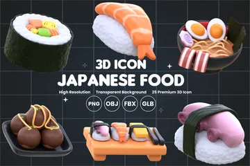 Comida japonesa Paquete de Icon 3D