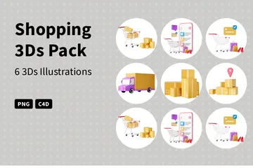 Compras Pacote de Illustration 3D