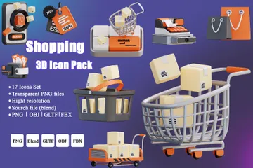 Compras Pacote de Icon 3D