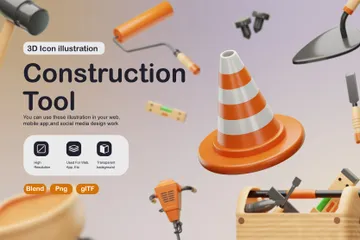 Construction Tool 3D Icon Pack