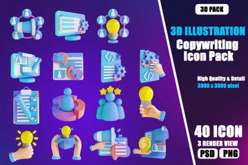 Copywriting 3D Illustration Pack