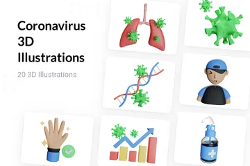 Coronavirus Paquete de Illustration 3D