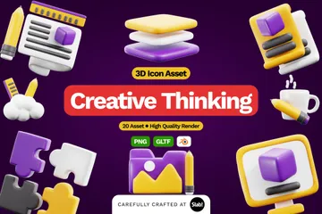 Creative Thinking 3D Icon Pack