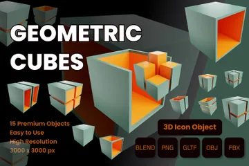 Cubos Geométricos Paquete de Icon 3D