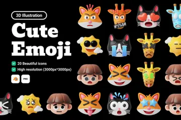 Cute Emoji 3D Icon Pack