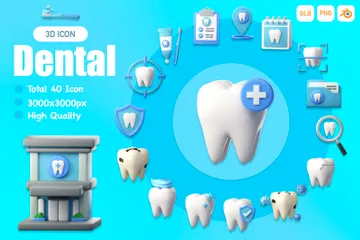 Dental 3D Icon Pack