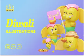 Diwali Pack 3D Illustration