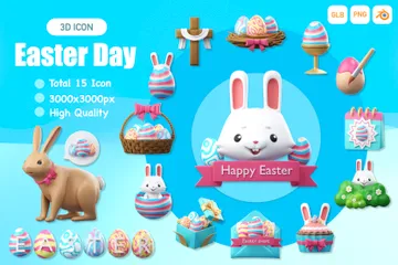 Easter Day 3D Icon Pack