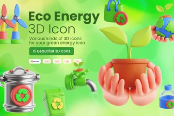 Eco Energy 3D Icon Pack