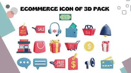 Ecommerce 3D Icon Pack