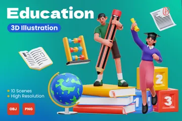 Educación Paquete de Illustration 3D