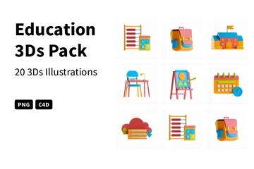 Education 3D Icon Pack