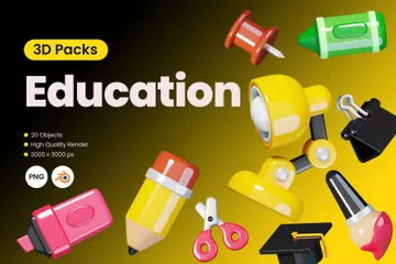 Education 3D Icon Pack